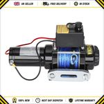 12V 4500lb/2041kg Car Electric Winch Fiber Rope With 2 Wireless Remote Controls