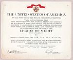 WWII Legion of Merit Certificate to General Sir Ronald Adam Signed Harry Truman