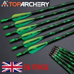 12X Archery 30" Carbon Arrows Spine 500 for Compound Recurve Bow Hunting Target