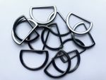 30mm 40mm D Rings WELDED Metal Gunmetal Polished Fasteners D Ring Dee D61C D61D
