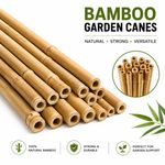 Natural Bamboo Garden Canes Heavy Duty Plant Support Stakes Strong Garden Sticks
