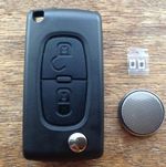 FOR Peugeot 207 307 407 308 607 2 Button Remote Flip Key Fob Repair Kit 2bng 