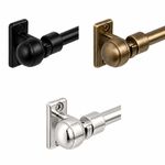 PAIR of Brackets for Mini Cafe rods With set of 4 screws Silver, Brass or Black