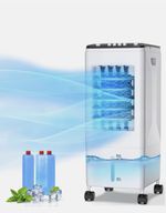 Portable Air Cooler 4-in-1 Evaporative 6L Tank 3 Ice Packs 60W 60° Oscillation