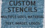 Bespoke Personalised Custom Stencil mylar, acrylic, MDF or self adhesive