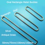50/75/100/150mm Metal Wire Oval Rectangle Ring Belt Bag Loops For Strapping