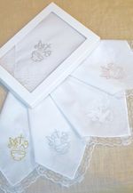 cotton baby christening/baptism robe/handkerchief. szatka do chrztu