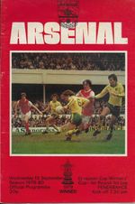 Arsenal v Fenerbahce (Turkey) European Cup Winners Cup 19-9-1979