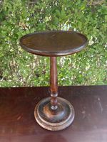 Stunning antique mahogany pedestal display / plant stand, with weighted base 