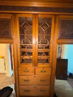 Victorian Walnut  Triple Compactum  Wardrobe With Bevelled Mirrors 