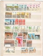 Stock Book Page of Zimbabwe Postage Stamps