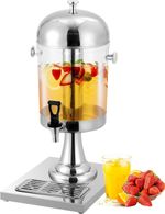 8L Juice Dispenser, Commercial Drink Beverages Dispenser with Tap Warm and Cold