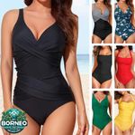 Swimming Costume One Piece  Tummy Control Ruched Swimsuit Size 6,8,10,12,14,16+