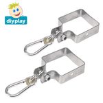 SWING HOOKS HANGERS SQUARE (PAIR) galvanised steel for 90 x 90mm timber