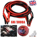 6M Heavy Duty Jump Leads 3000AMP Car Van Battery Starter Booster Cables Jumper