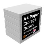 Heavy Duty A4 Storage Boxes Copolymer Plastic Impact Resistant Stackable White