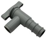 Grey 28mm Waste Water Drainage Tap Outlet Caravan Motorhome Campervan