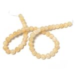 Yellow Honey Jade Beads Plain Round 8mm Strand Of 46+