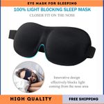 Soft Padded Sleep 3D Mask Eye Blackout Luxurious Blindfold Travel Eye Cover UK