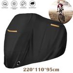 Mountain Bike Bicycle Outdoor Rain Cover Waterproof Motorcycle Protector Black