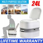 Portable Toilet Porta Potti Large 24L Caravan Motorhome Camping Camper Loo White
