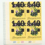 GUYANA 1984 120 (C.) on 140 (C.) on 1 $ Flowers (Orchids) U/M 4-Bl. VARIETY