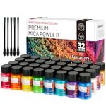 Premium 32 Colour Mica Powder Set for Resin Art Soap Candle Making 10g x32