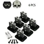 6PCS 50Amp Car Socket Panel Flush Mount For Anderson Plug Cover Mounting Bracket