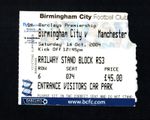 Birmingham City v Manchester United 2004-2005 Premier League Ticket 16/10/2004