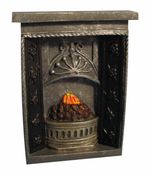 Small Grey Fireplace, Dolls House Miniature Living Room 1.12th Scale