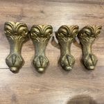 Set of Four Antique Victorian Cast Iron Furniture Feet / Legs C 1890.
