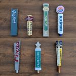 Job Lot 7 X American Beer Tap Handles Inc Coors Banquet & Samuel Adams Seasonal 