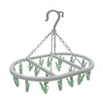 JVL Oval Sock Dryer 20 Pegs – Hanging Laundry Airer Rack, Indoor/Outdoor