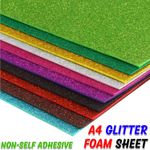 A4 Glitter Foam Sheets Non Self Adhesive EVA Craft Foam Sheet Sparkle