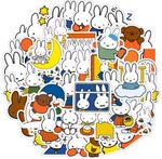 New 60pcs New Miffy Cartoon Stickers Waterproof Notebook Stationery Sticker