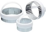 Fluted Pastry / Cookie Cutters with Plastic Handles, Stainless Steel, Set of 3,