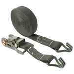 Strong Ratchet Strap for Trucks Heavy Duty Reusable Tie Down with J Hook