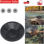 High-Quality 38.5cm Gold Pan - Lightweight, Chemical Resistant, Black Finish