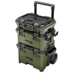 BUNKER® Load-Up Stacking System 9-Piece, Heavy-Duty Plastic Storage Boxes, Green