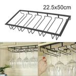 5 Slots Wine Glass Rack Bar Home Under Cabinet Iron Stemware Holder Storage