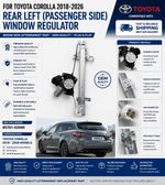 FOR 2019-25 TOYOTA COROLLA ESTATE PASSENGER LEFT SIDE REAR WINDOW REGULATOR