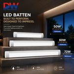 LED Batten Light 4FT 5FT 6FT 50W 60W 72W Garage Kitchen Office