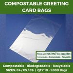 Compostable Cello Bags - Clear Greeting Card Display Biodegradable Cellophane