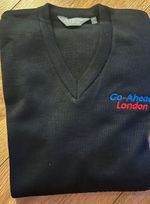New Go Ahead London Blue V Neck Sweater Jumper uniform bus train TFL SMALL