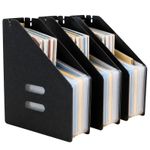 A4 Expanding File Folder Document Organiser Magazine Rack Desk Paper Holder x 3
