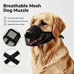 Breathable Mesh Dog Muzzle Adjustable Secure Strap Nylon/Plastic S-XXL