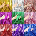 2M-3M FOIL FRINGE TINSEL BACKDROP CURTAIN DOOR WEDDING BIRTHDAY PARTY DECORATION
