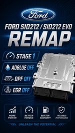 FORD TRANSIT SID212 + SID212 EVO ECU UNLOCK REMAP DPF EGR ADBLUE++POSTAL SERVICE