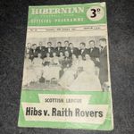 Hibernian V Raith Rovers Scottish league Programme 26/01/57 newspaper insert inc