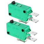 2 x KW3-OZ 16A 125/250VAC SPDT NO NC Push Button Action Type Micro Limit Switch